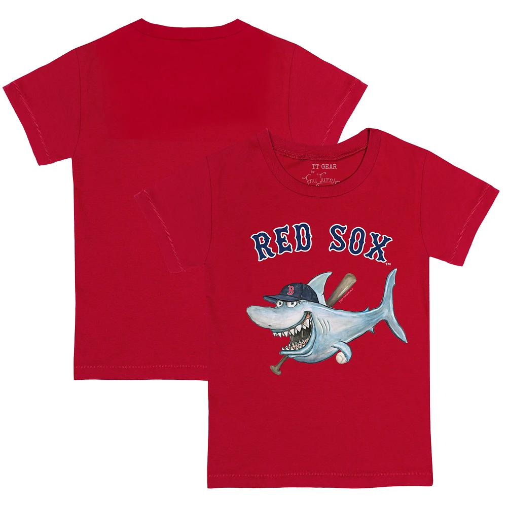 Youth Tiny Turnip Red Boston Sox Shark T-Shirt