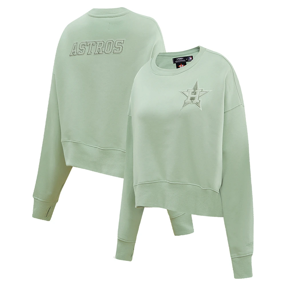 Women's Pro Standard Green Houston Astros Fleece Pullover Sweatshirt