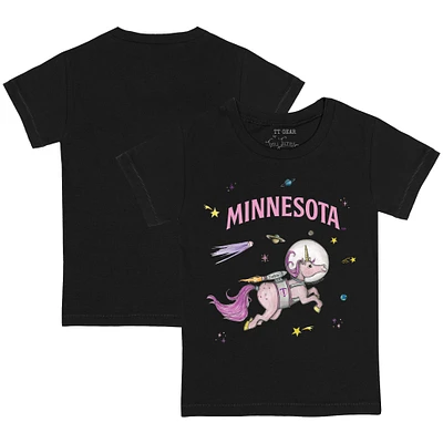 Youth Tiny Turnip Black Minnesota Twins Space Unicorn T-Shirt