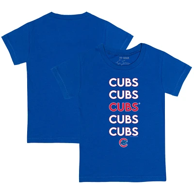 Youth Tiny Turnip Royal Chicago Cubs Stacked T-Shirt