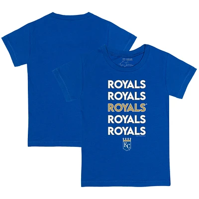 Youth Tiny Turnip Royal Kansas City Royals Stacked T-Shirt