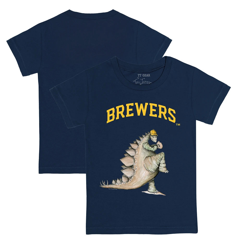 Youth Tiny Turnip Navy Milwaukee Brewers Stega T-Shirt