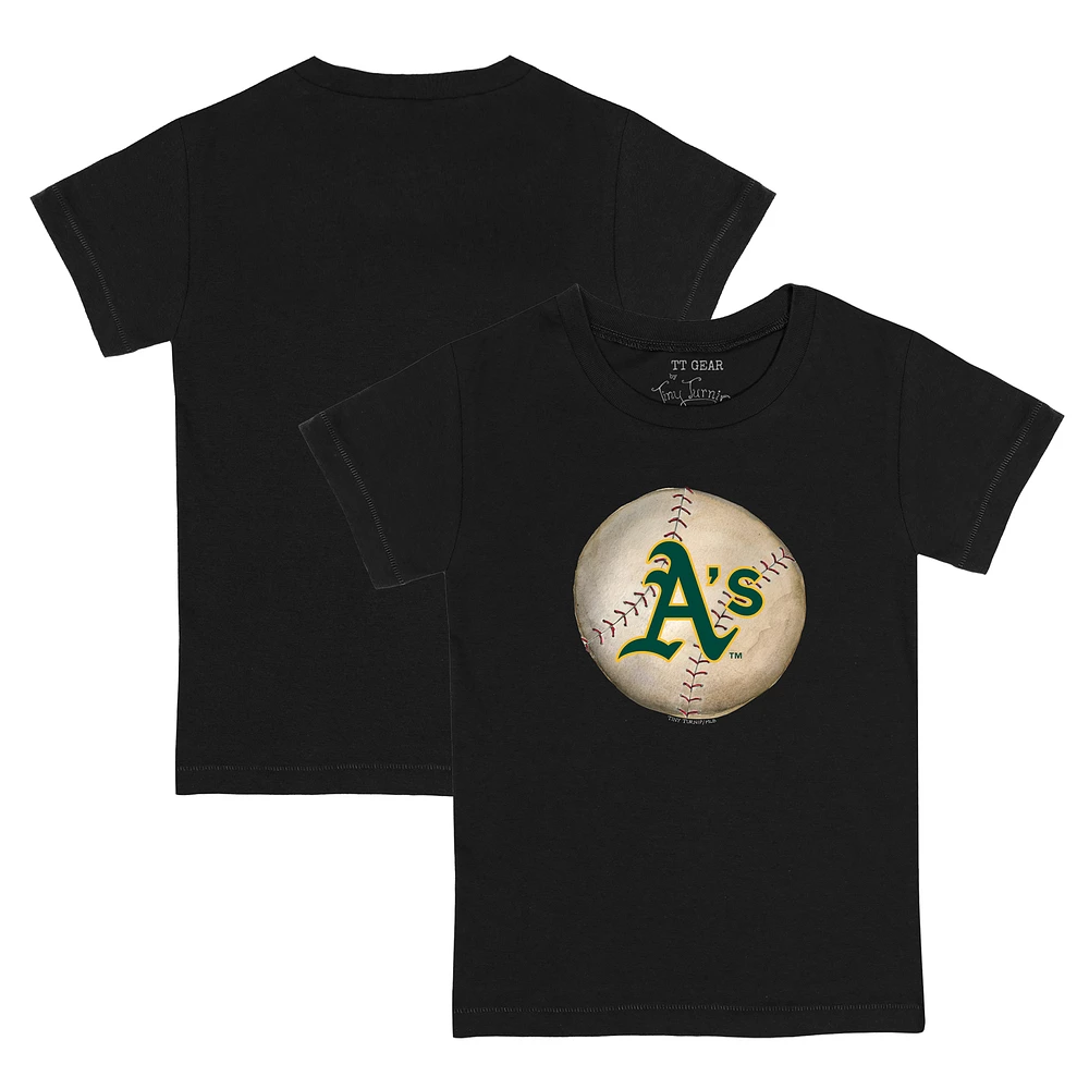 Youth Tiny Turnip Black Athletics Stitched Baseball T-Shirt