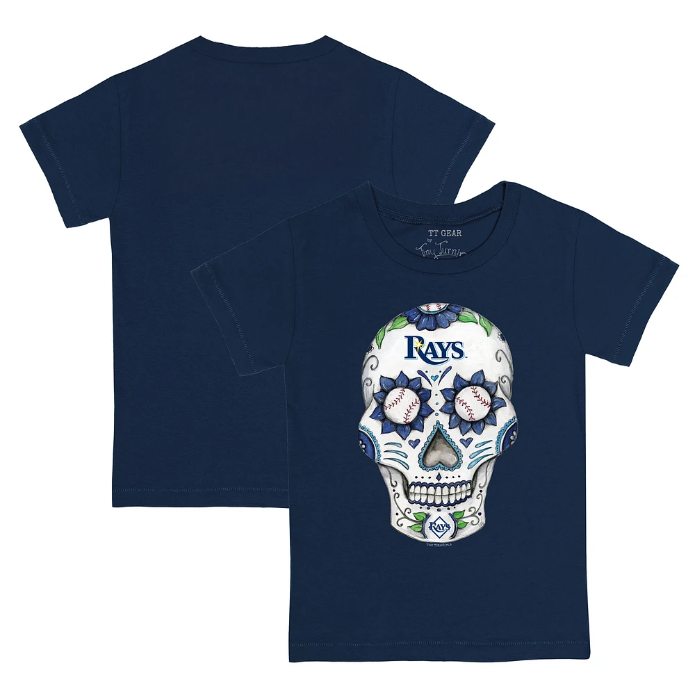 Youth Tiny Turnip Navy Tampa Bay Rays Sugar Skull T-Shirt