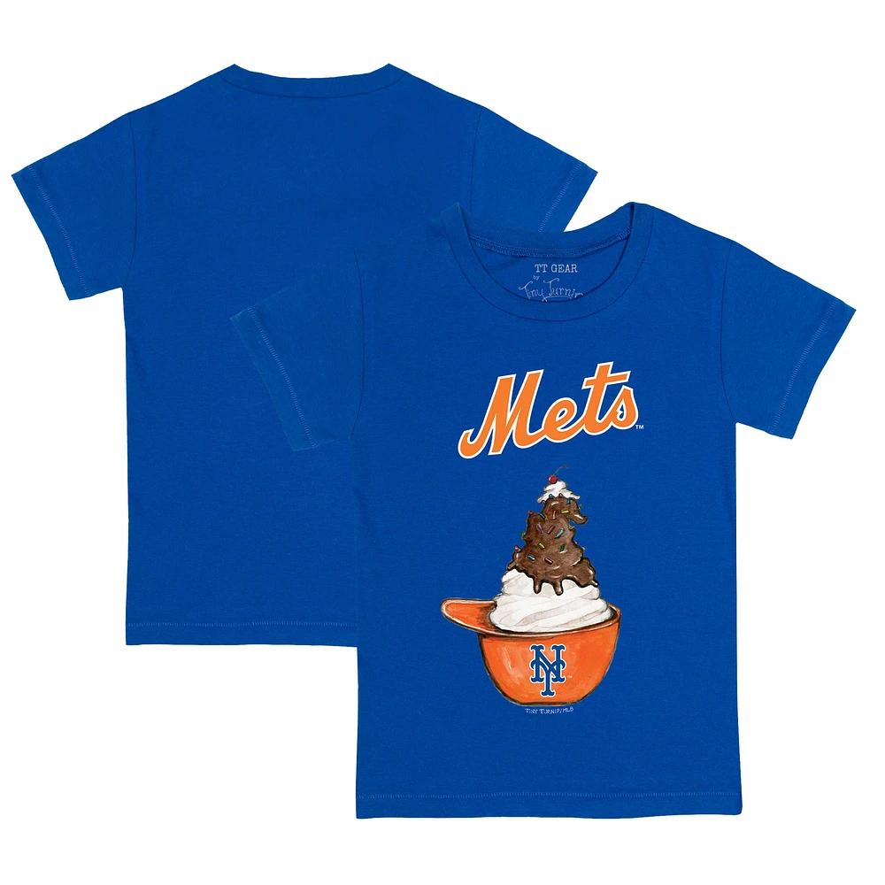 Youth Tiny Turnip Royal New York Mets Sundae Helmet T-Shirt