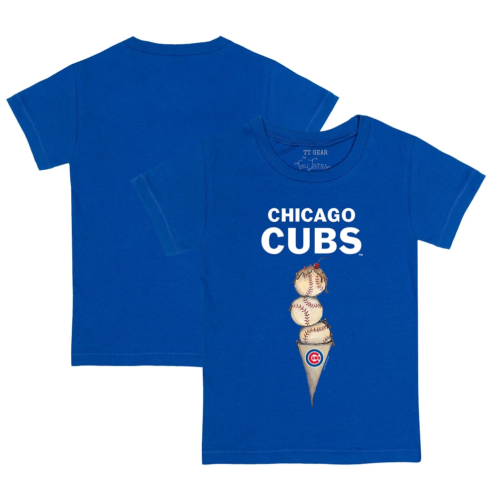 Youth Tiny Turnip Royal Chicago Cubs Triple Scoop T-Shirt