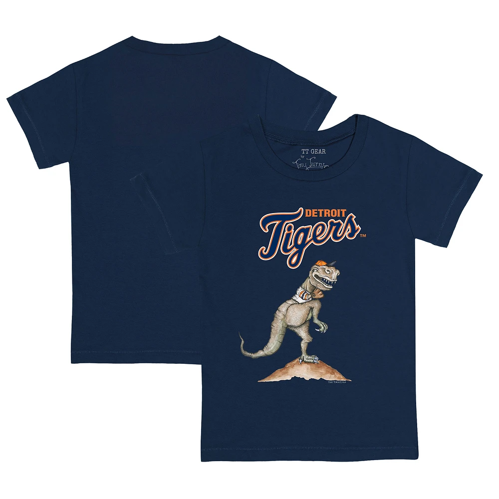 Youth Tiny Turnip Navy Detroit Tigers TT Rex T-Shirt