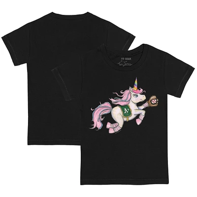 Youth Tiny Turnip Black Athletics Unicorn T-Shirt