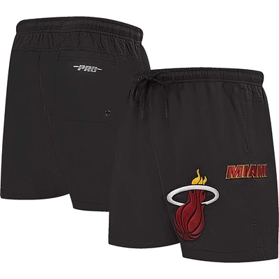 Men's Pro Standard Black Miami Heat Classics Woven Shorts
