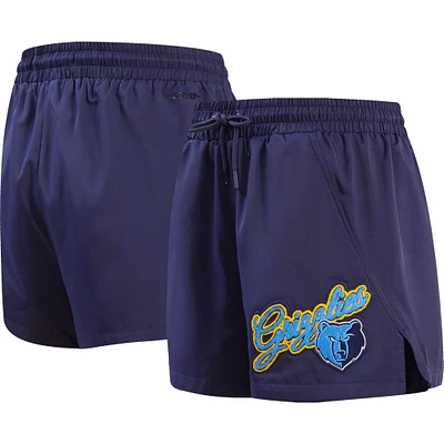 Women's Pro Standard Navy Memphis Grizzlies Script Woven Shorts