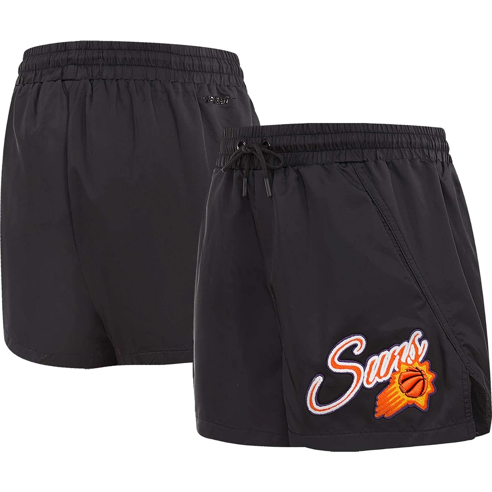 Women's Pro Standard Black Phoenix Suns Script Woven Shorts