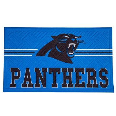 Carolina Panthers Embossed Door Mat