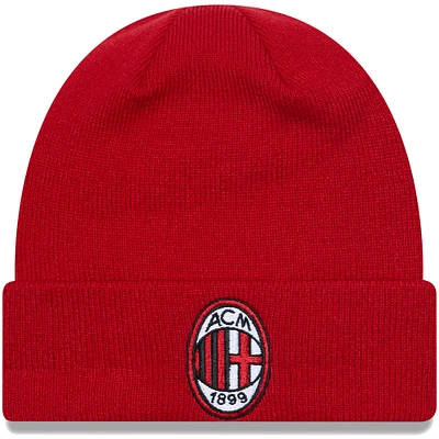 Men's New Era Red AC Milan Core Cuffed Knit Hat