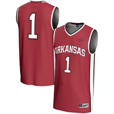 Men's GameDay Greats #1 Cardinal Arkansas Razorbacks Lightweight Basketball Jersey