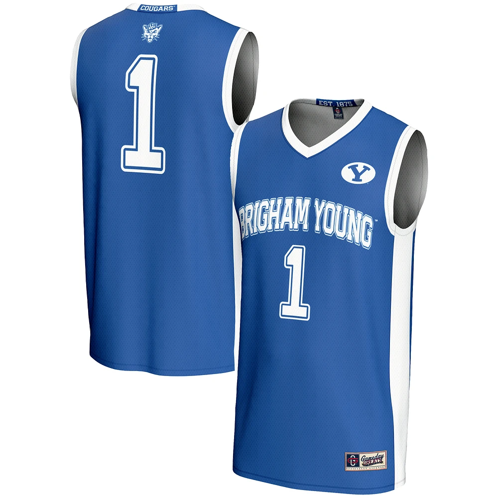 Men's GameDay Greats #1 Royal BYU Cougars Lightweight Basketball Jersey