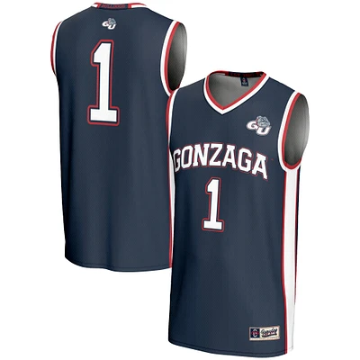 Men's GameDay Greats #1 Navy Gonzaga Bulldogs Lightweight Basketball Jersey