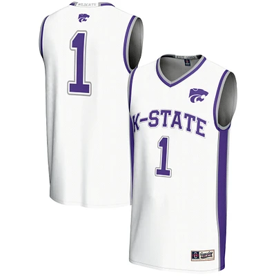Men's GameDay Greats #1 White Kansas State Wildcats Lightweight Basketball Jersey