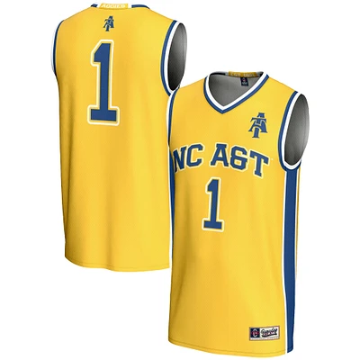 Men's GameDay Greats #1 Gold North Carolina A&T Aggies Lightweight Basketball Jersey