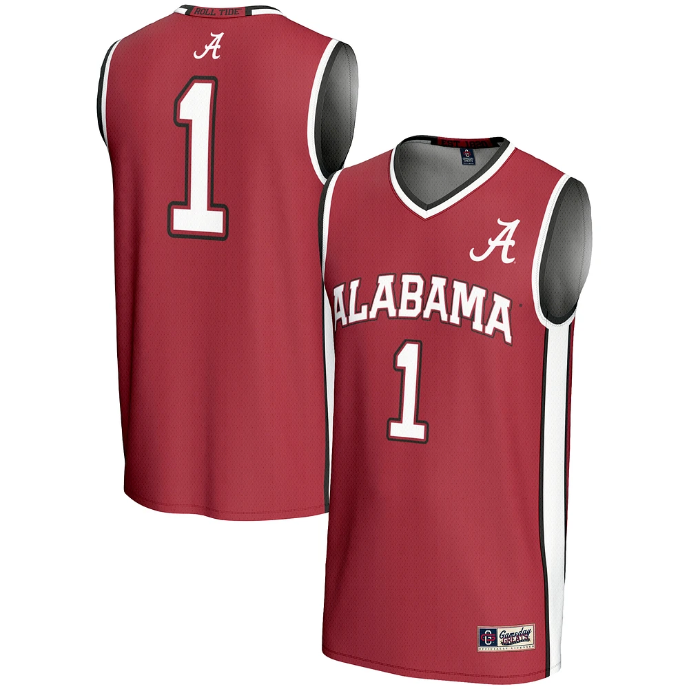 Youth GameDay Greats #1 Crimson Alabama Tide Lightweight Basketball Jersey