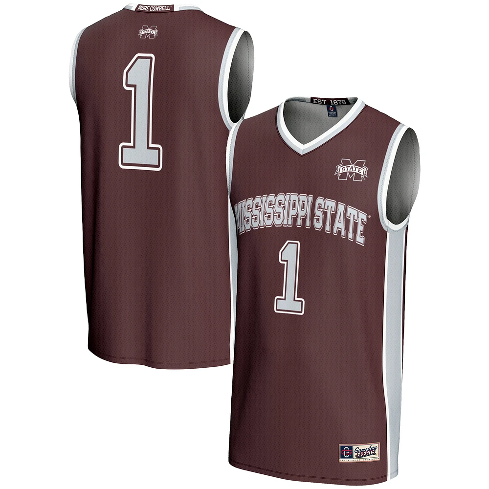 Youth GameDay Greats #1 Maroon Mississippi State Bulldogs Lightweight Basketball Jersey