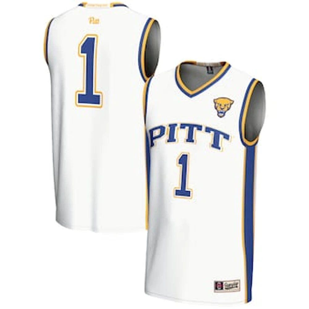 Youth GameDay Greats #1 White Pitt Panthers Lightweight Basketball Jersey