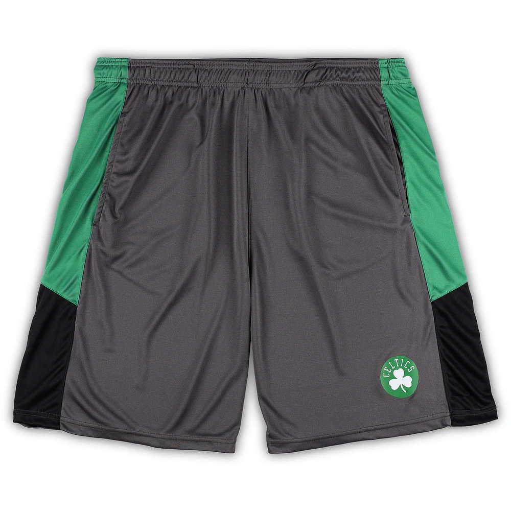 Men's Fanatics Gray Boston Celtics Big & Tall Shorts