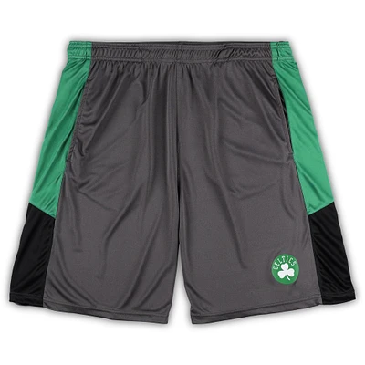 Men's Fanatics Gray Boston Celtics Big & Tall Shorts