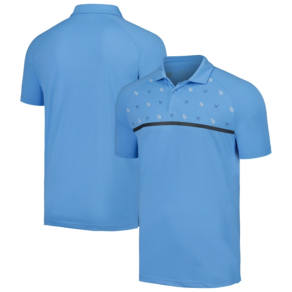 Men's Levelwear Light Blue Tampa Bay Rays Sector Batter Up Raglan Polo