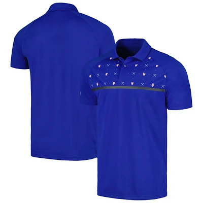 Men's Levelwear Royal New York Mets Sector Batter Up Raglan Polo