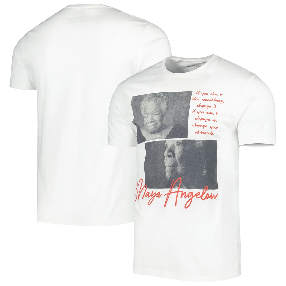 Unisex White Maya Angelou Graphic T-Shirt