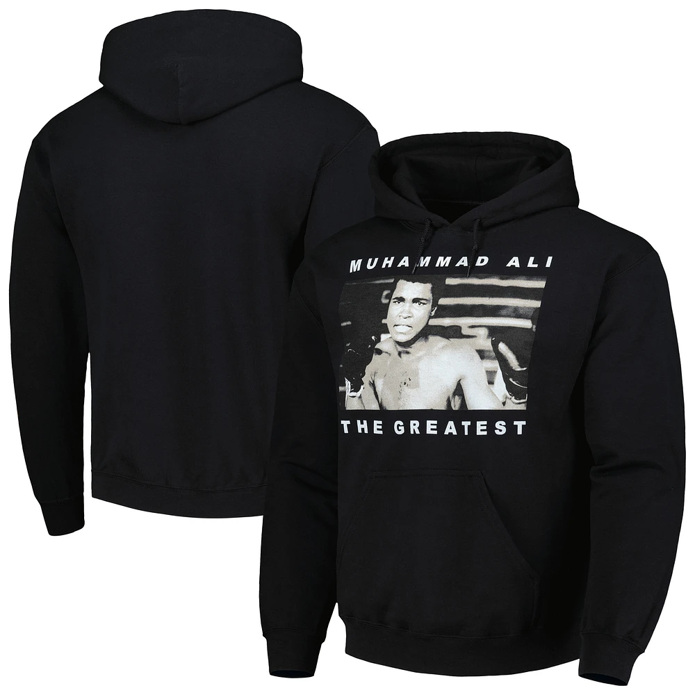 Unisex Muhammad Ali Black Graphic Pullover Hoodie