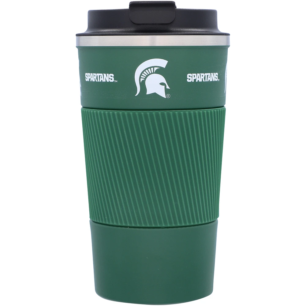 Michigan State Spartans 18oz Coffee Tumbler with Silicone Grip
