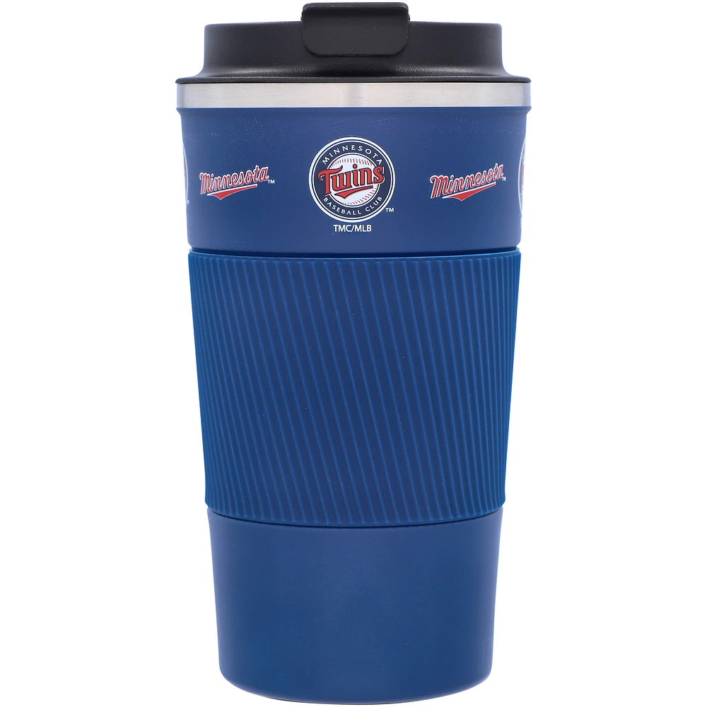 Minnesota Twins 18oz Coffee Tumbler with Silicone Grip