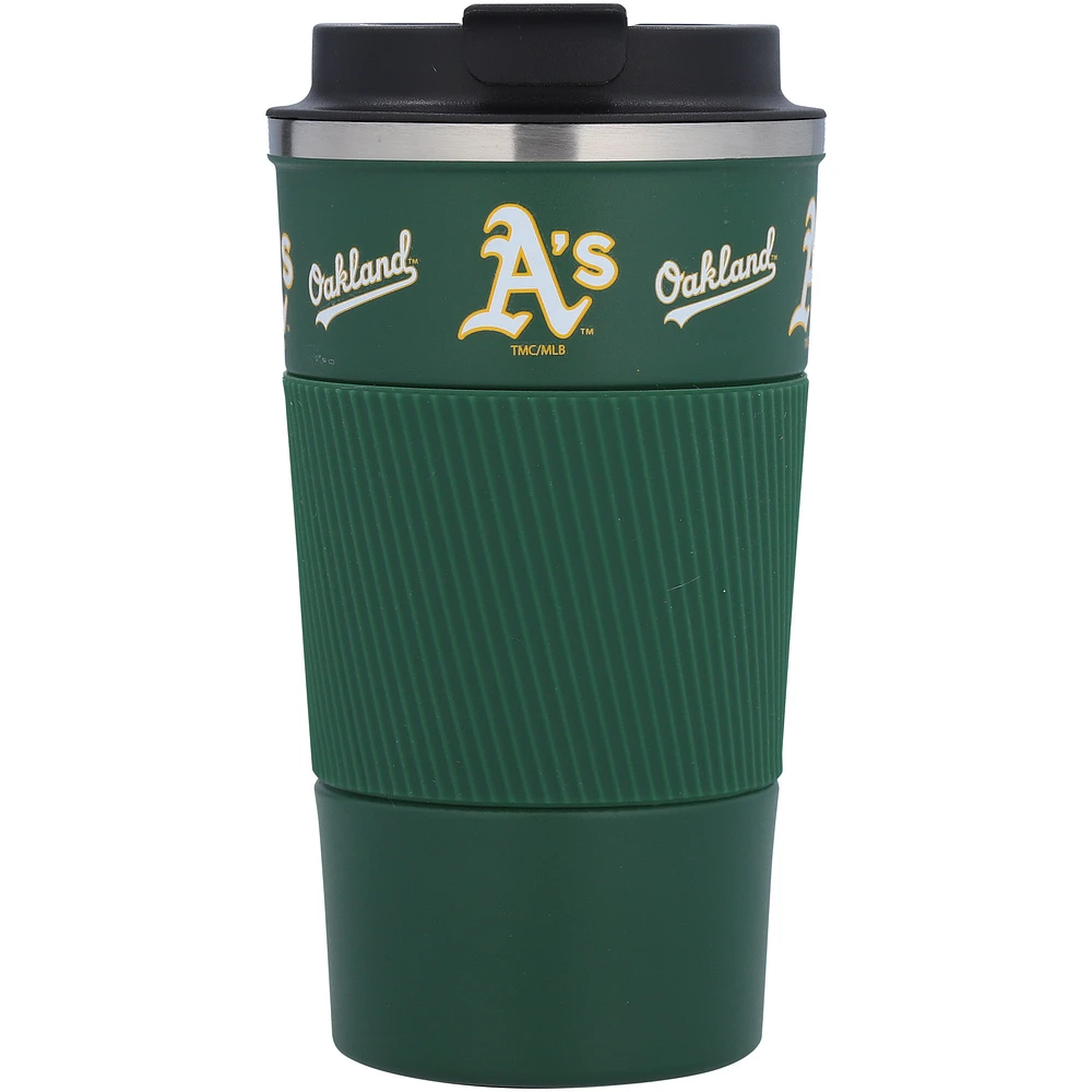 Oakland Athletics 18oz Coffee Tumbler with Silicone Grip