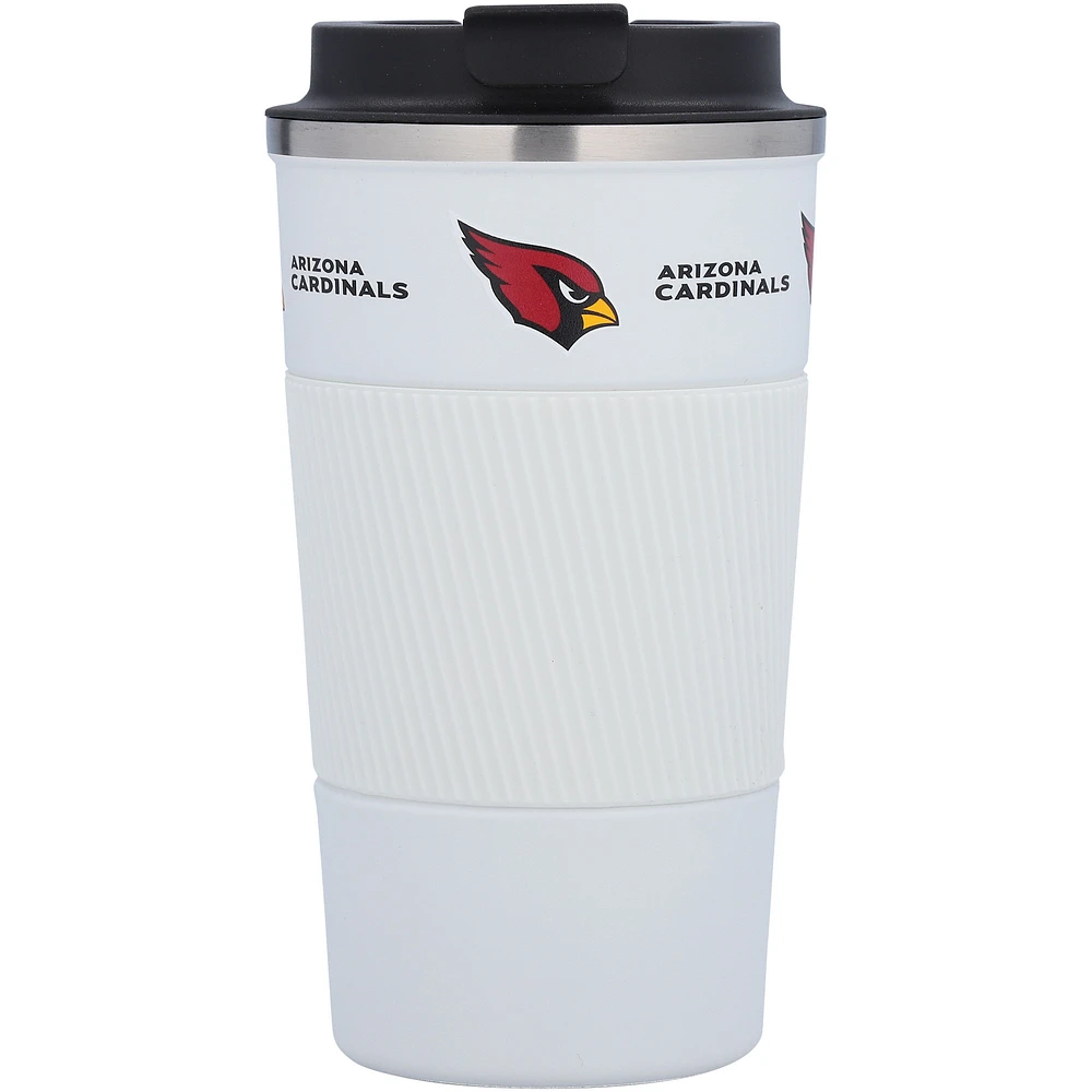 Arizona Cardinals 18oz Coffee Tumbler with Silicone Grip