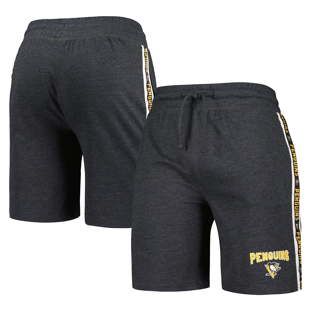Men's Concepts Sport Charcoal Pittsburgh Penguins Team Stripe Shorts