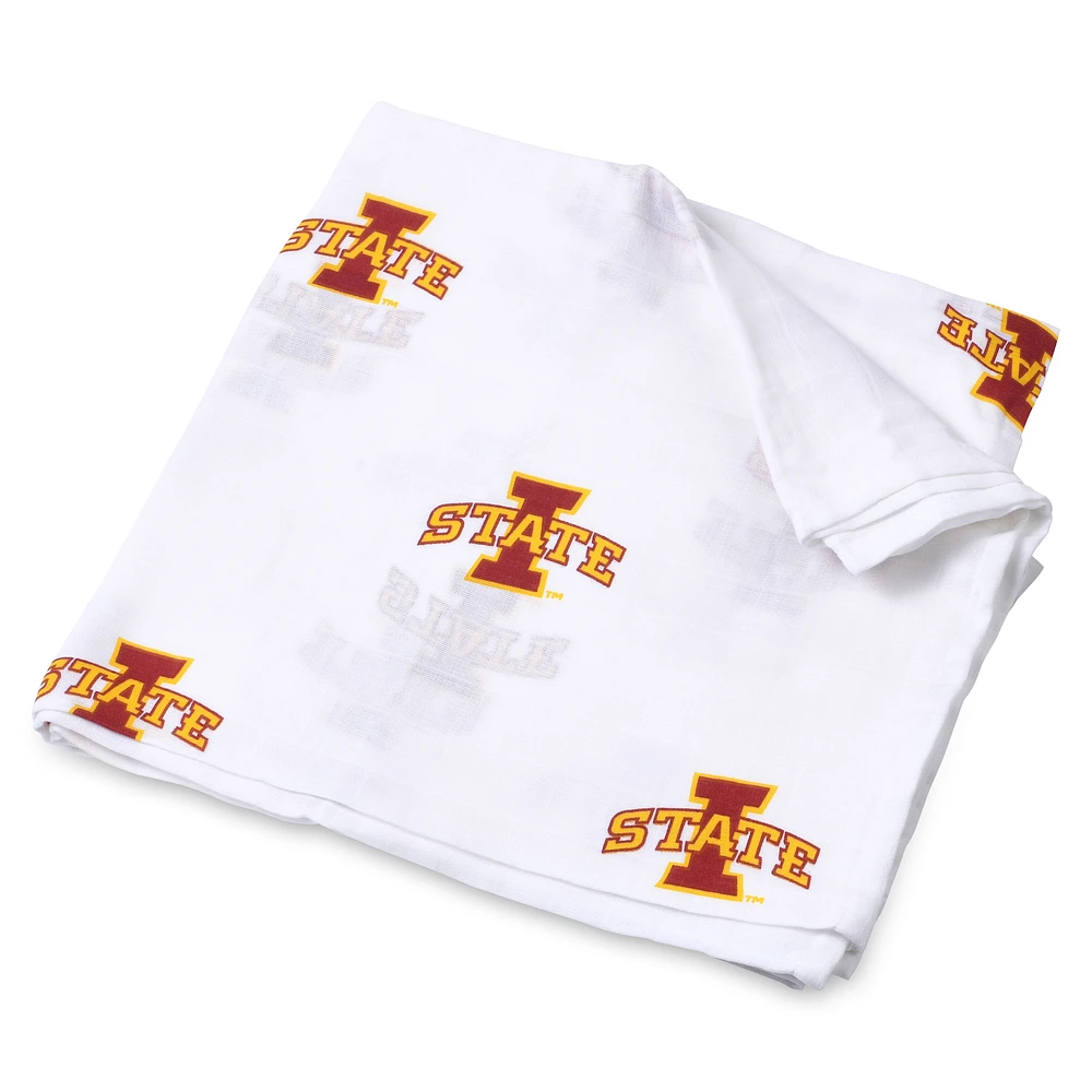 Infant Three Little Anchors White Iowa State Cyclones 47'' x 47'' Muslin Swaddle Blanket