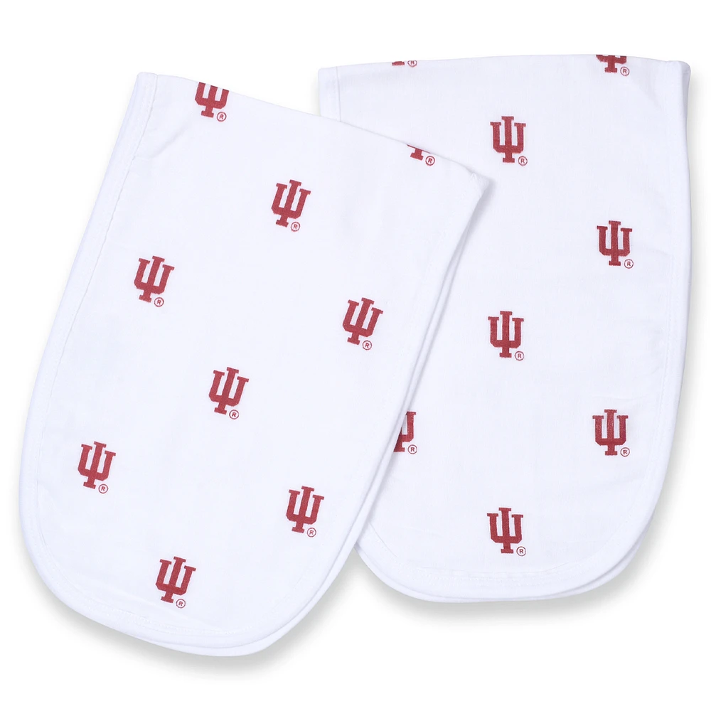 Infant Three Little Anchors Indiana Hoosiers 2-Pack Muslin Burp Cloth Set