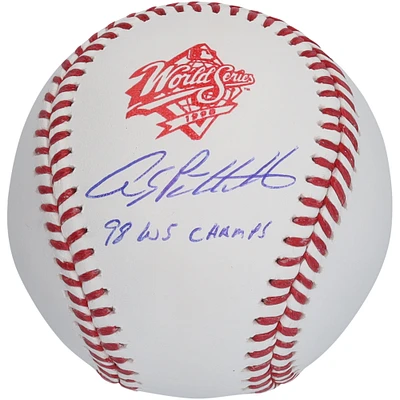 Andy Pettitte New York Yankees Autographed 1998 World Series Logo Baseball with "98 WS Champs" Inscription