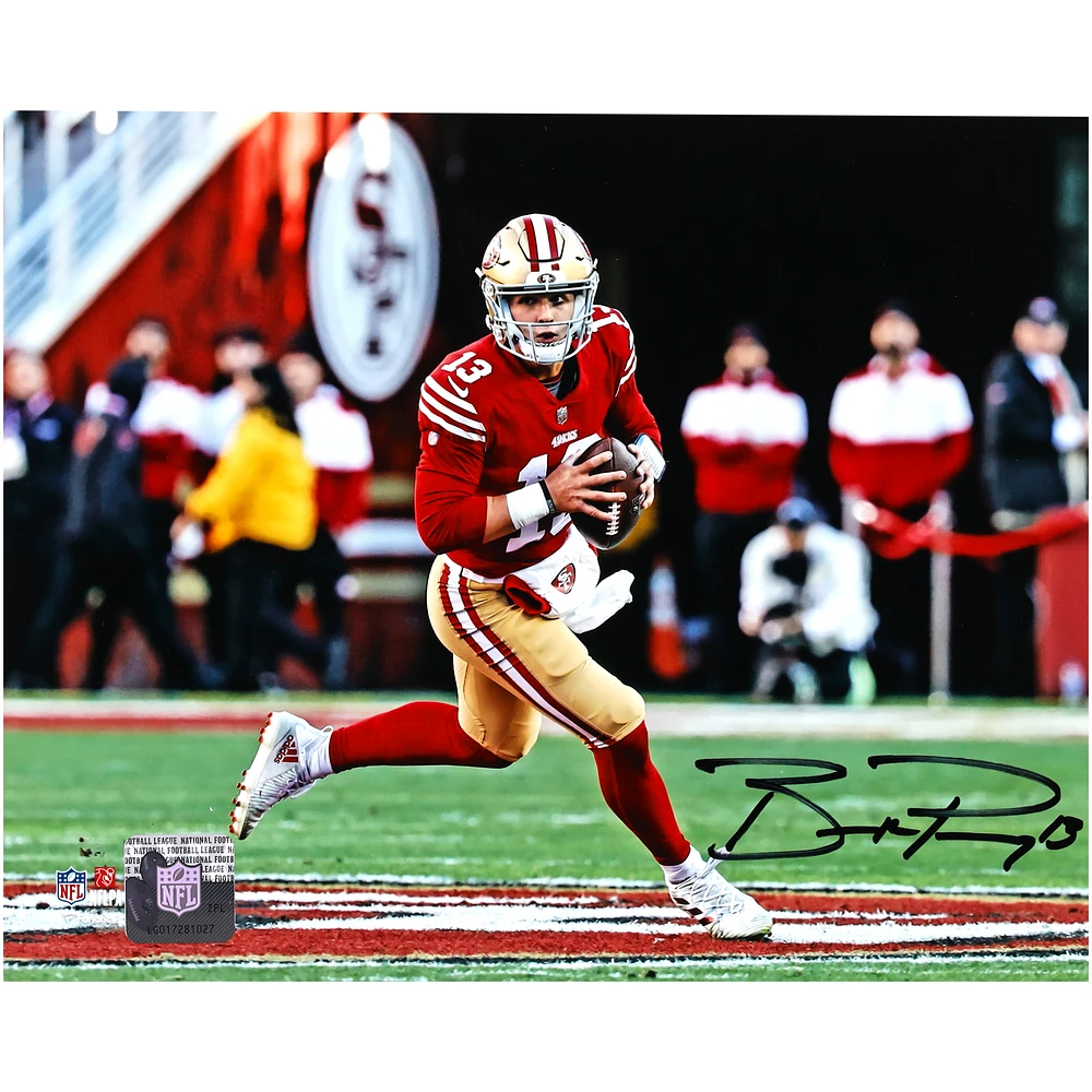 Brock Purdy San Francisco 49ers Autographed 8'' x 10'' Throwing Photograph