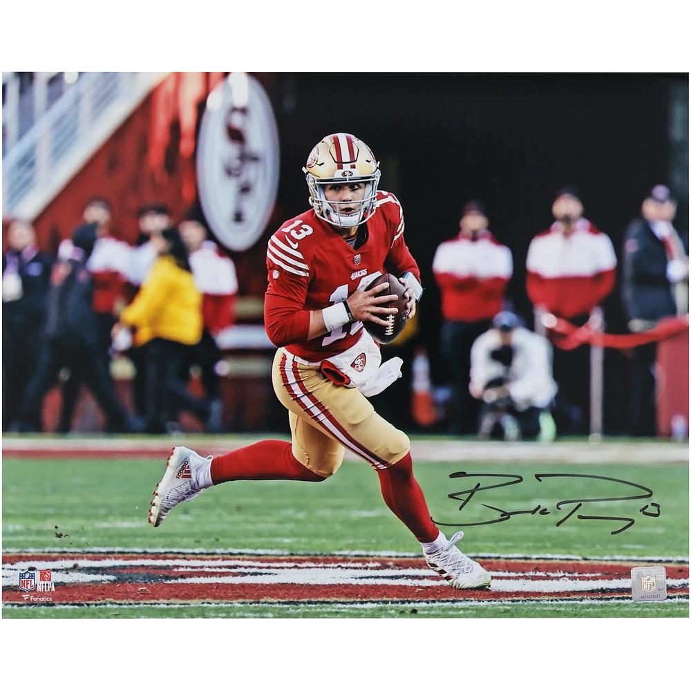 Brock Purdy San Francisco 49ers Autographed 16'' x 20'' Throwing Photograph