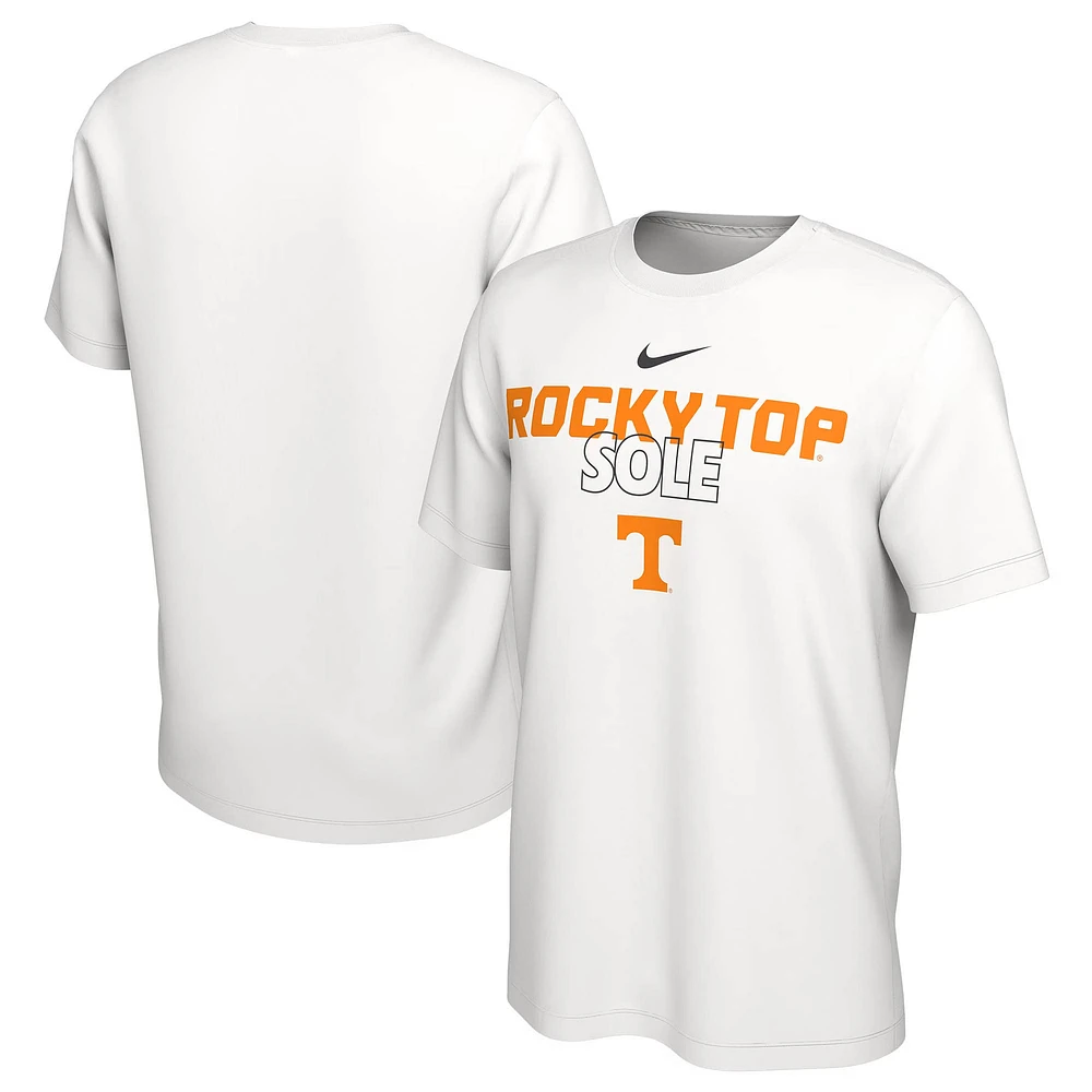 Nike White Tennessee Volunteers 2023 On Court Bench T-Shirt