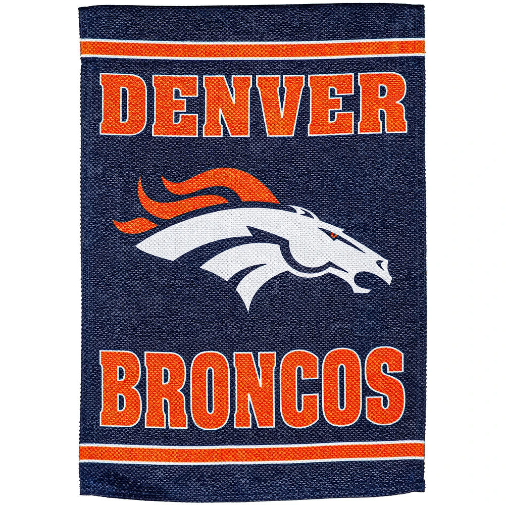 Denver Broncos 28" x 44" Double-Sided Embossed Suede House Flag