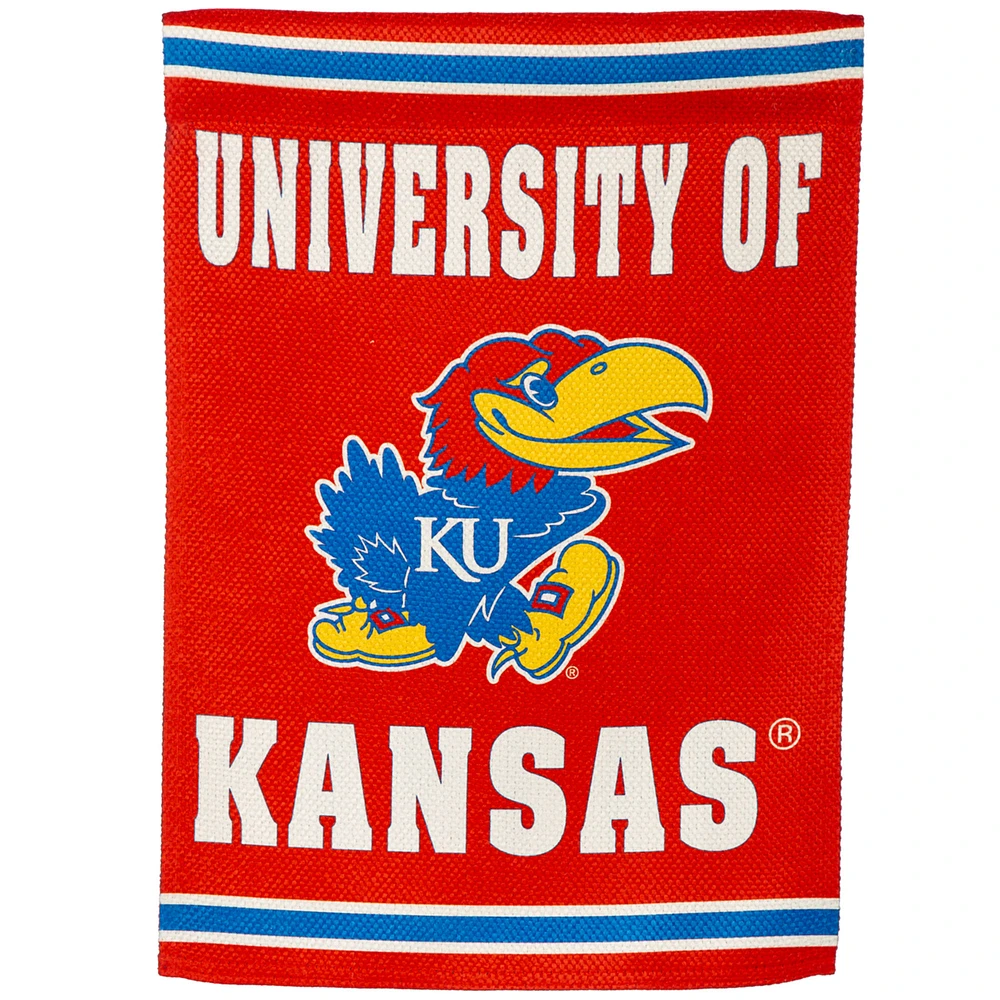 Kansas Jayhawks 28" x 44" Double-Sided Embossed Suede House Flag