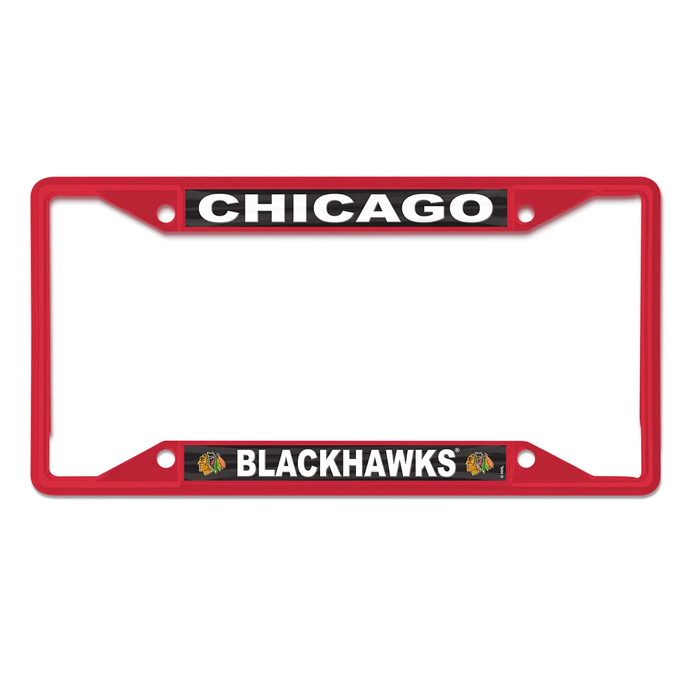 WinCraft Chicago Blackhawks Chrome Colored License Plate Frame