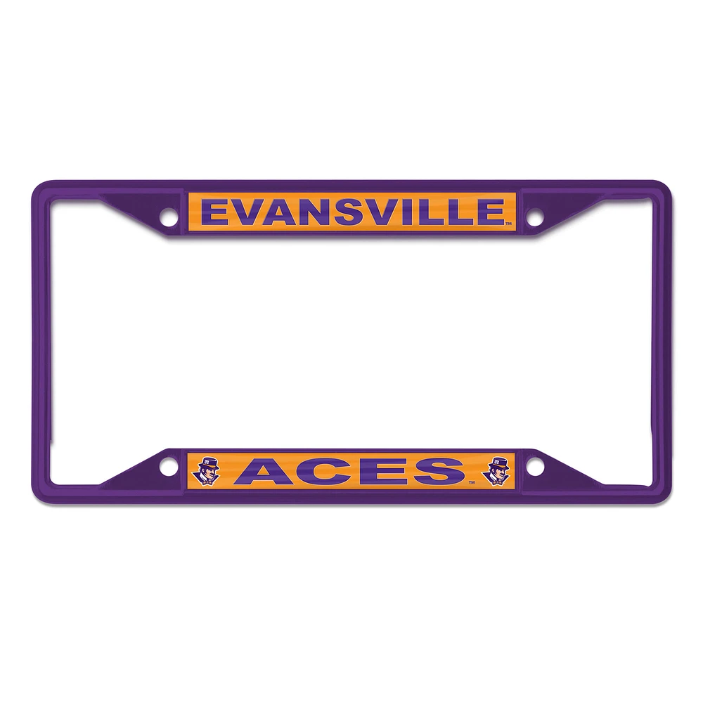 WinCraft Evansville Purple Aces Chrome Color License Plate Frame