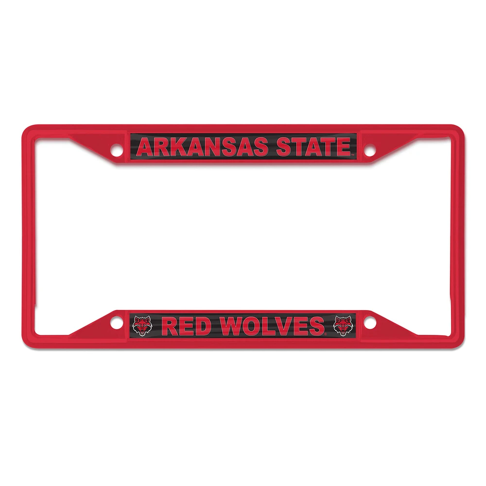 WinCraft Arkansas State Red Wolves Chrome Color License Plate Frame