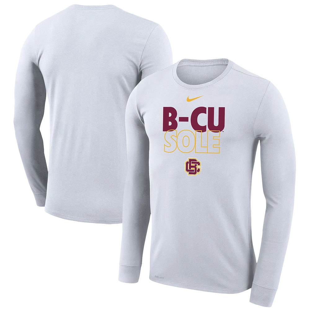 Nike White Bethune-Cookman Wildcats 2023 On Court Bench Long Sleeve T-Shirt
