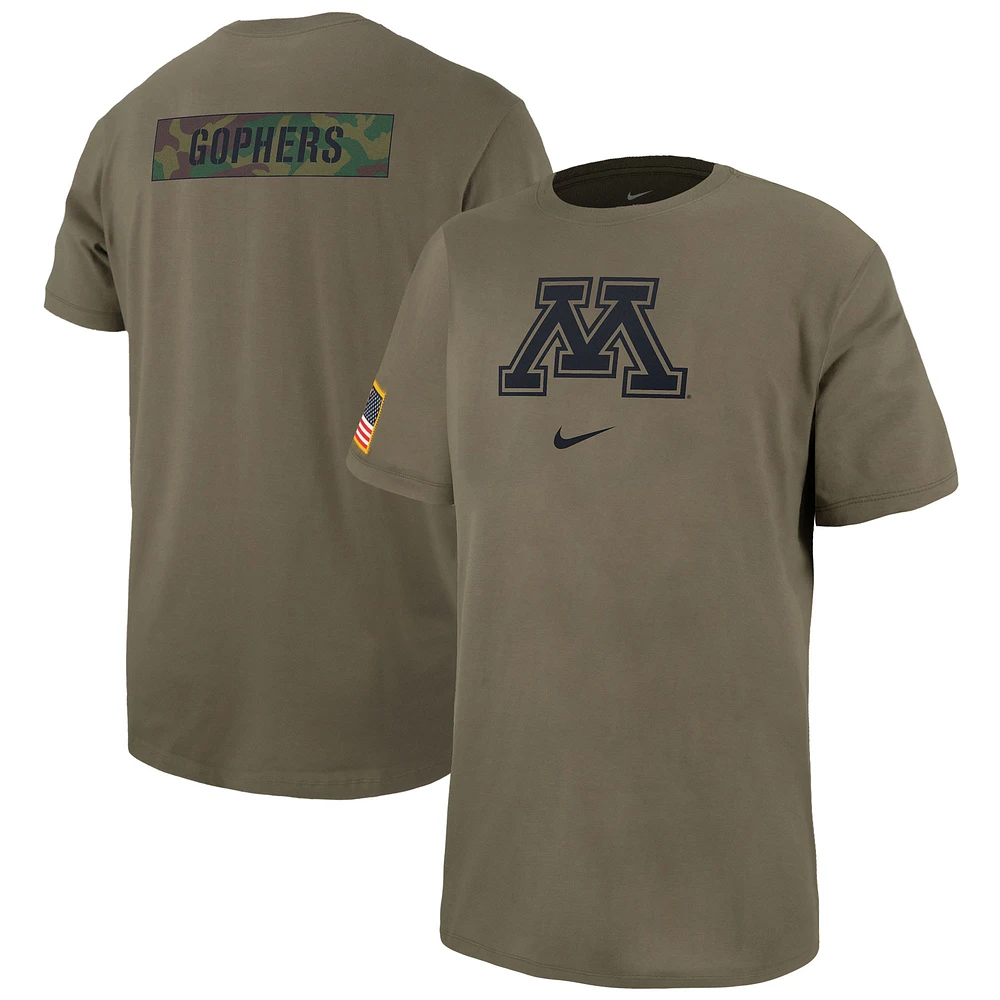 Men's Nike Olive Minnesota Golden Gophers Military Pack T-Shirt