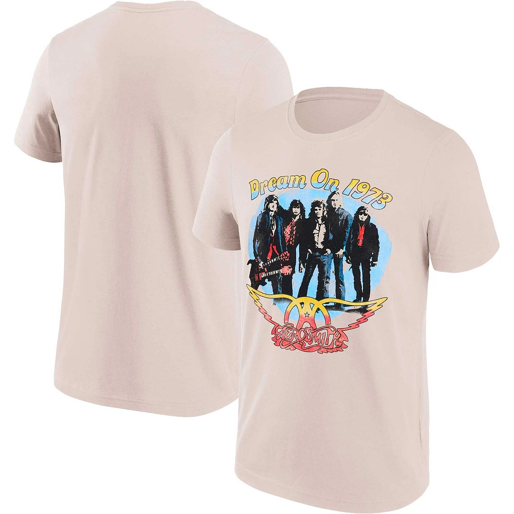 Unisex Tan Aerosmith Graphic T-Shirt